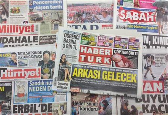 Turkish Press Review - 8th August