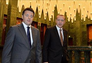 أردوغان يستقبل رئيس وزراء إيطاليا بأنقرة