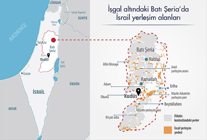 İsrail Filistin'e "yerleşmeye" devam ediyor