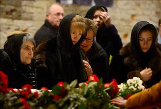 Moskova'da Nemtsov'a veda töreni düzenlendi