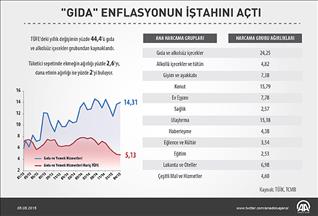 "Gıda" enflasyonun iştahını açtı