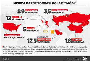 Mısır'a darbe sonrası dolar "yağdı"