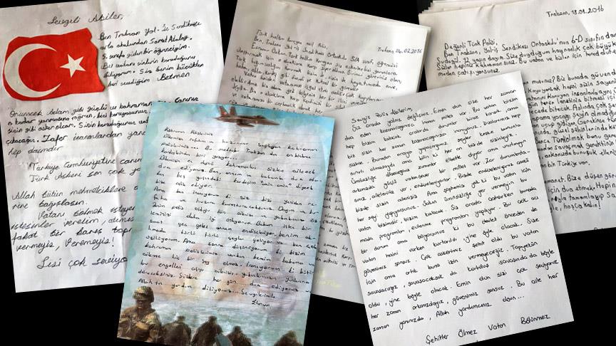 Minik kalemlerden terörle mücadeleye tam destek