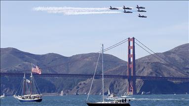 نمایش هوایی جنگنده‌های آمریکا در سان‌فرانسیسکو