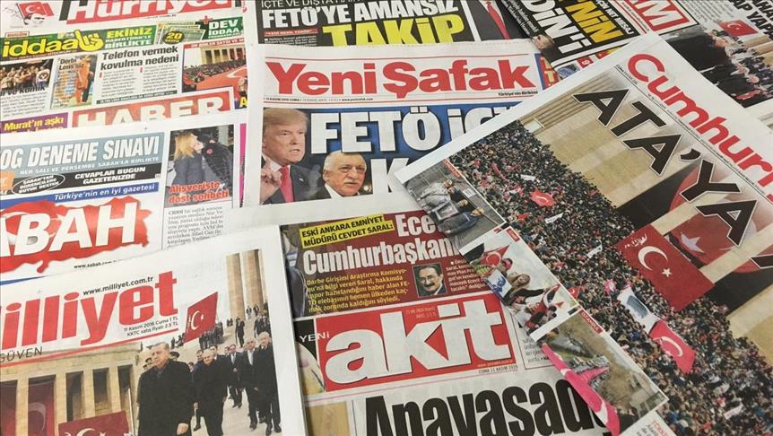 مهمترین عناوین روزنامه‌های جمعه 11 نوامبر ترکیه