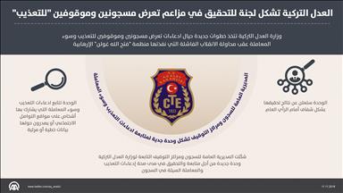 العدل التركية تشكل لجنة للتحقيق في مزاعم تعرض مسجونين وموقوفين للتعذيب