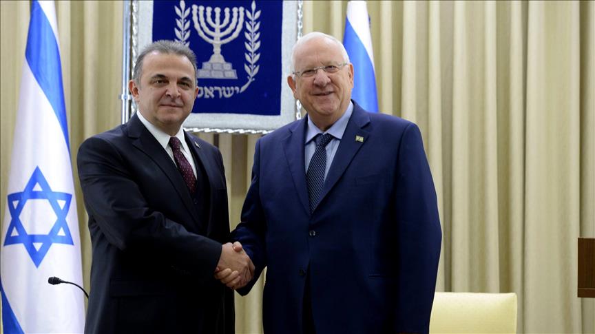 سفیر جدید ترکیه در تل آویو اعتبارنامه خود را به رئیس جمهور اسرائیل ارائه کرد