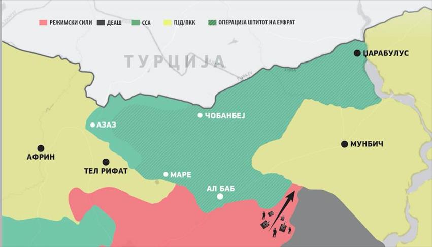„Мунбич, кој е под контрола на ПЈД/ПКК, ќе биде предаден на Сириската армија"