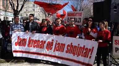 Protestë para Ambasadës së Maqedonisë në Tiranë