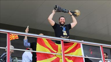 Спектакуларен пречек на ракометарите на Вардар 