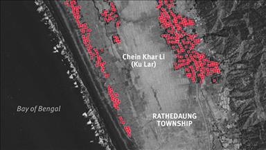 HRWê dîmenên nû yên herêmên li Arakanê hatine şewitandin weşand