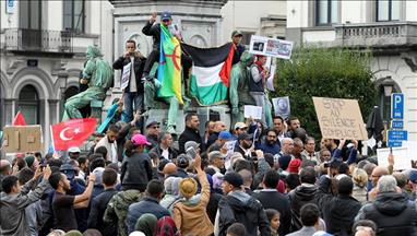 Brüksel'de Arakan protestosu