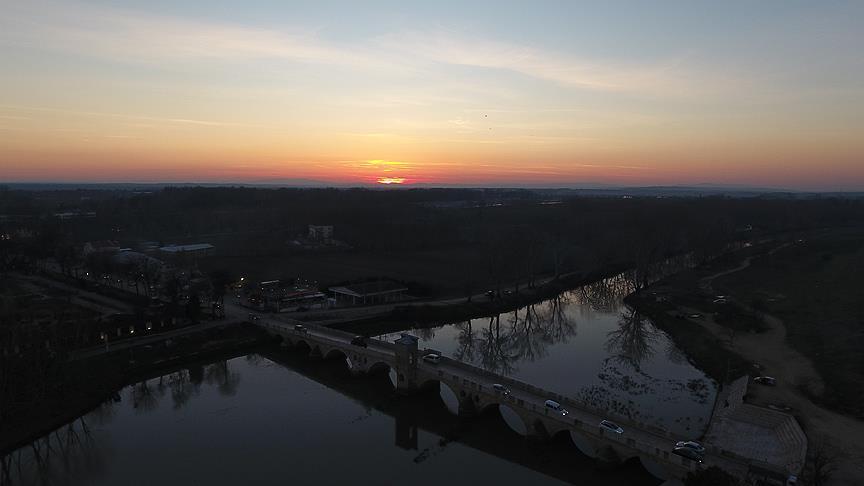 Edirne'de doyumsuz gün batımı