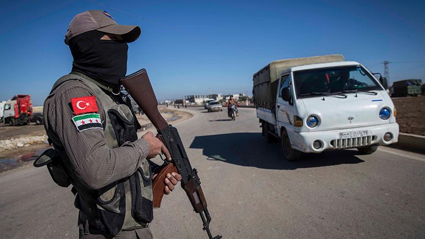 Azez polis gücünden TSK ve ÖSO'ya güvenlik desteği