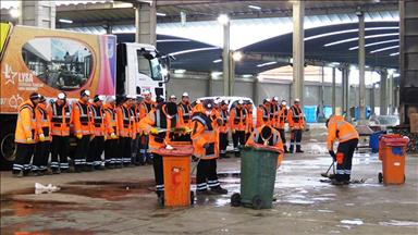 Temizlik işçileri uygulamalı sınavdan geçirildi