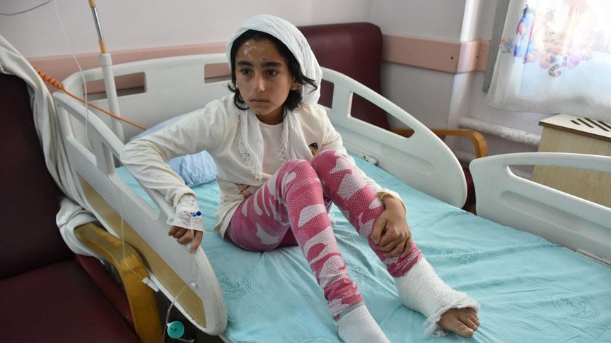 درمان کودک ده ساله اهل عفرین در بیمارستان غازی‌عنتب ترکیه