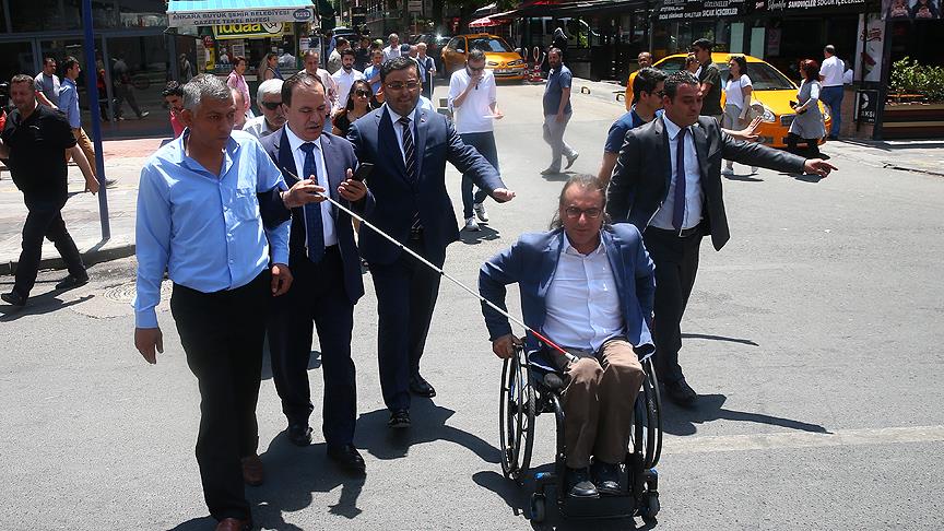 Engelli vekili TBMM'ye kadar uğurladılar