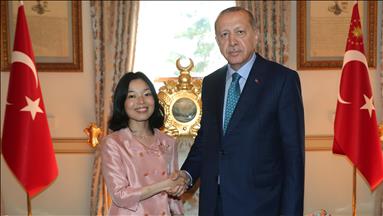 Erdogan hosts Japanese princess in Istanbul