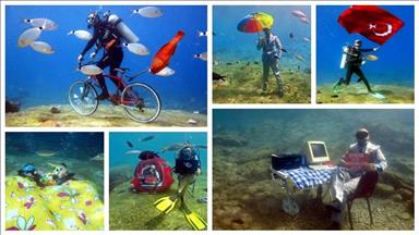 في  موغلا التركية.. اركب دراجة بين الأسماك!