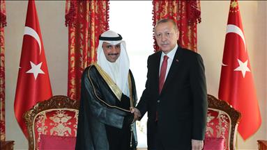الرئيس أردوغان يستقبل رئيس مجلس الأمة الكويتي بإسطنبول