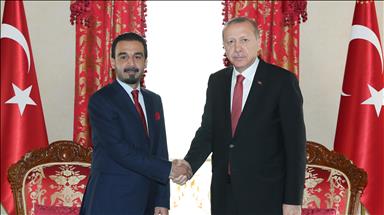 دیدار اردوغان با رئیس پارلمان عراق