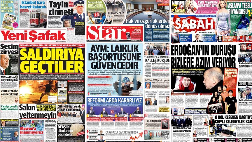 سرخط مهم برخی روزنامه‌های امروز ترکیه