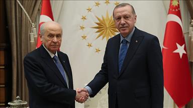 Cumhurbaşkanı Erdoğan ile Bahçeli bir araya geldi