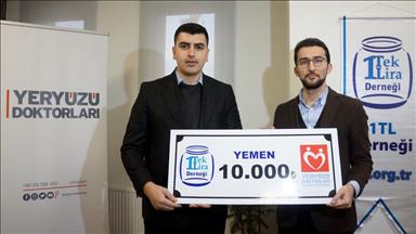 Cumhurbaşkanınca '1 liralık iyiliğe' verilen ödül, Yemen'e bağışlandı 