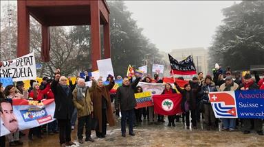 В Женеве протестуют против санкций США в отношении Венесуэлы 