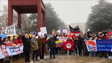 BM önünde ABD'ye Venezuela protestosu
