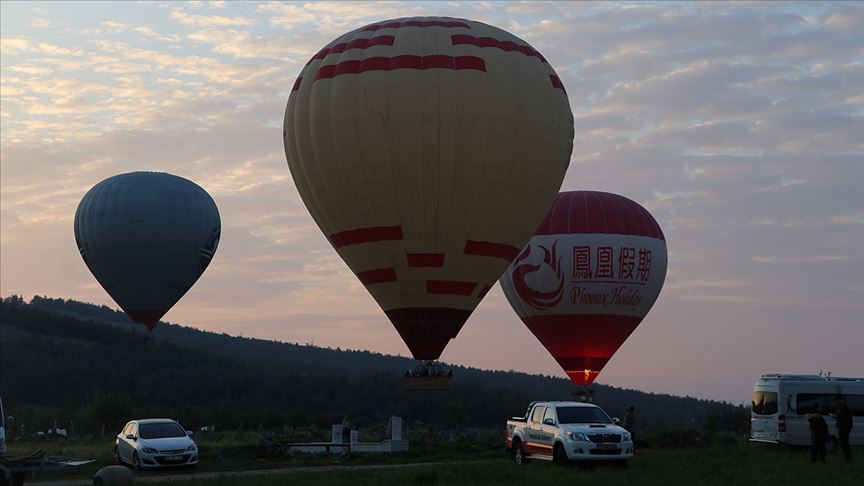 Pamukkale'de balon turları tam 'gaz'