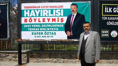 Seçimi kaybeden adaydan 'billboardlı' teşekkür