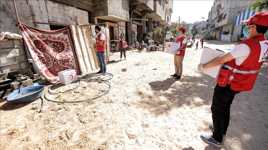 ادامه کمک رسانی هلال احمر ترکیه به مردم غزه