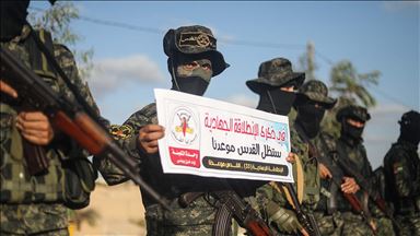 غزة.. وقفة لـ"سرايا القدس" تضامنا مع أسير مضرب عن الطعام