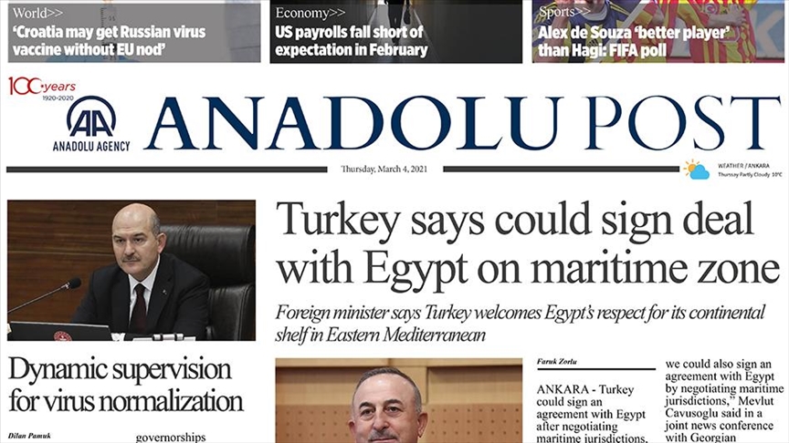 Anadolu Post - Issue of 04.03.2021