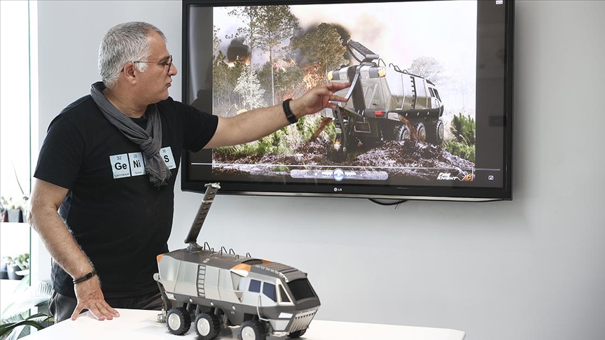 Orman yangınlarıyla 'kumlama yöntemi'yle mücadele edecek yerli araç üretime hazır