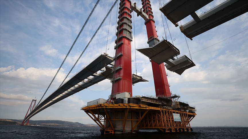 1915 Çanakkale Köprüsü'nde son tabliye bu hafta yerleştirilecek