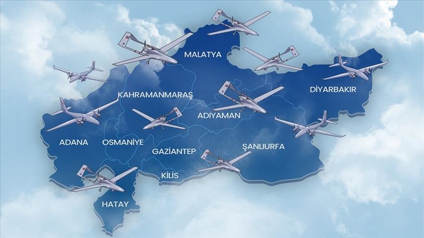 پروازهای شناسایی 2417 ساعته پهپادهای آکینجی و بایراکتار در مناطق زلزله‌زده ترکیه