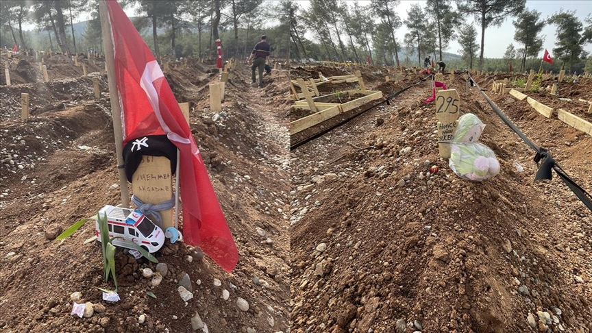 زلزال تركيا.. مقتنيات الأطفال ترافقهم في مقابرهم