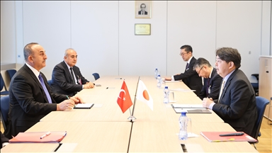 Turkish foreign minister meets Japanese counterpart in Brussels