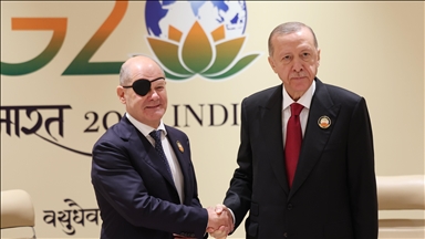 Turkish president meets German chancellor in India