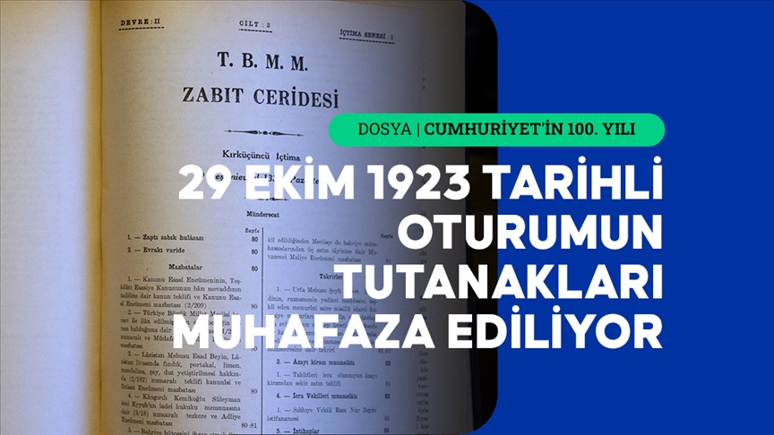 Cumhuriyet'in ilan edildiği birleşimde 