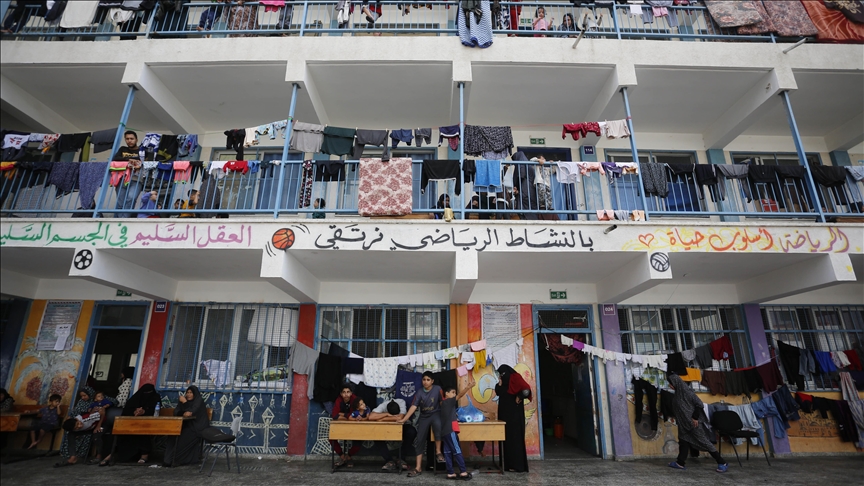 Displaced children in Gaza use schools for shelter, not learning
