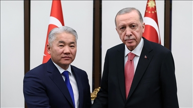 Turkish President Erdogan receives Mongolian National Security Council secretary 