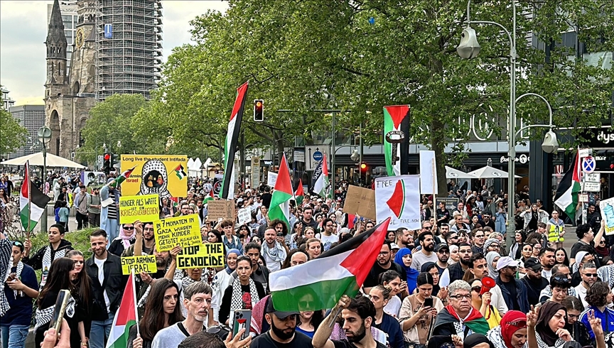 Demonstration in support of Palestine held in Berlin