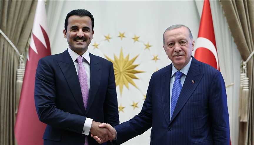 Турскиот претседател Ердоган во Анкара оствари средба со катарскиот емир Ал Тани