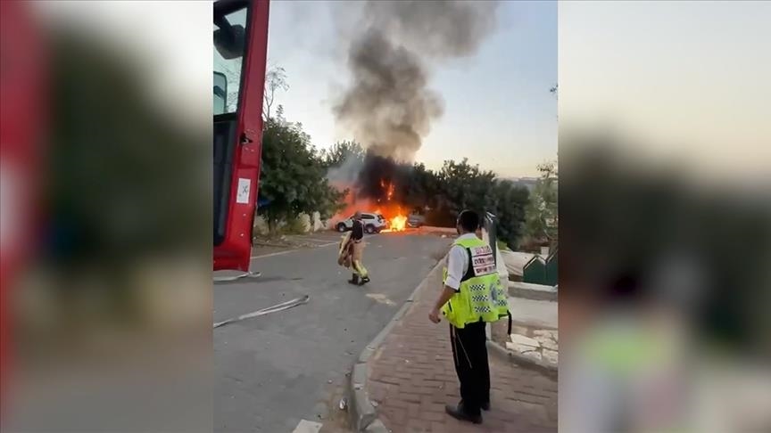 Обломки израильской ракеты-перехватчика упали к западу от Иерусалима, вызвав пожар