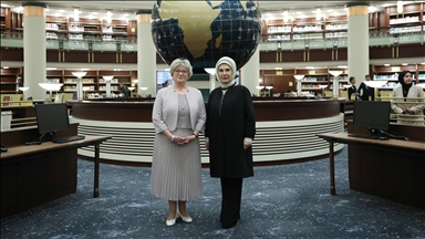Эмине Эрдоган и Cюзанна Надь посетили Президентскую национальную библиотеку