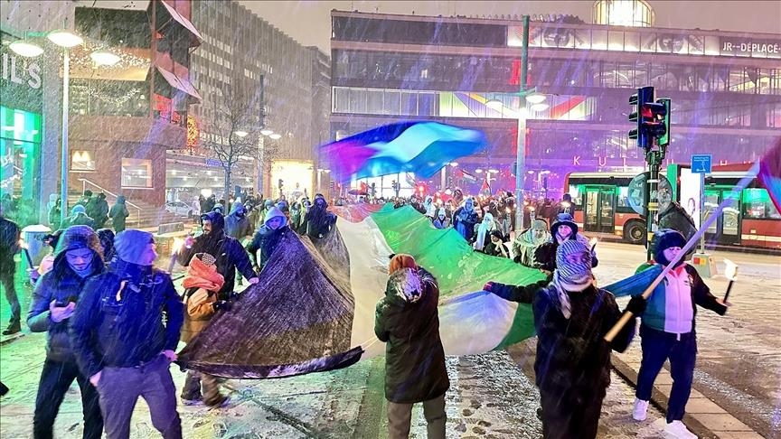 للتظاهر دعما لغزة.. مئات السويديين يلغون احتفالات رأس السنة
