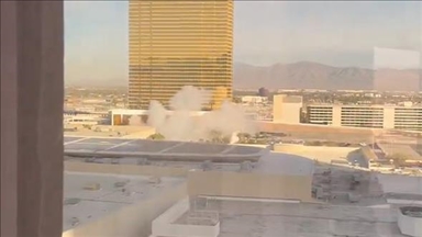 Tesla Cybertruck engulfed in flames outside of Trump hotel in Las Vegas